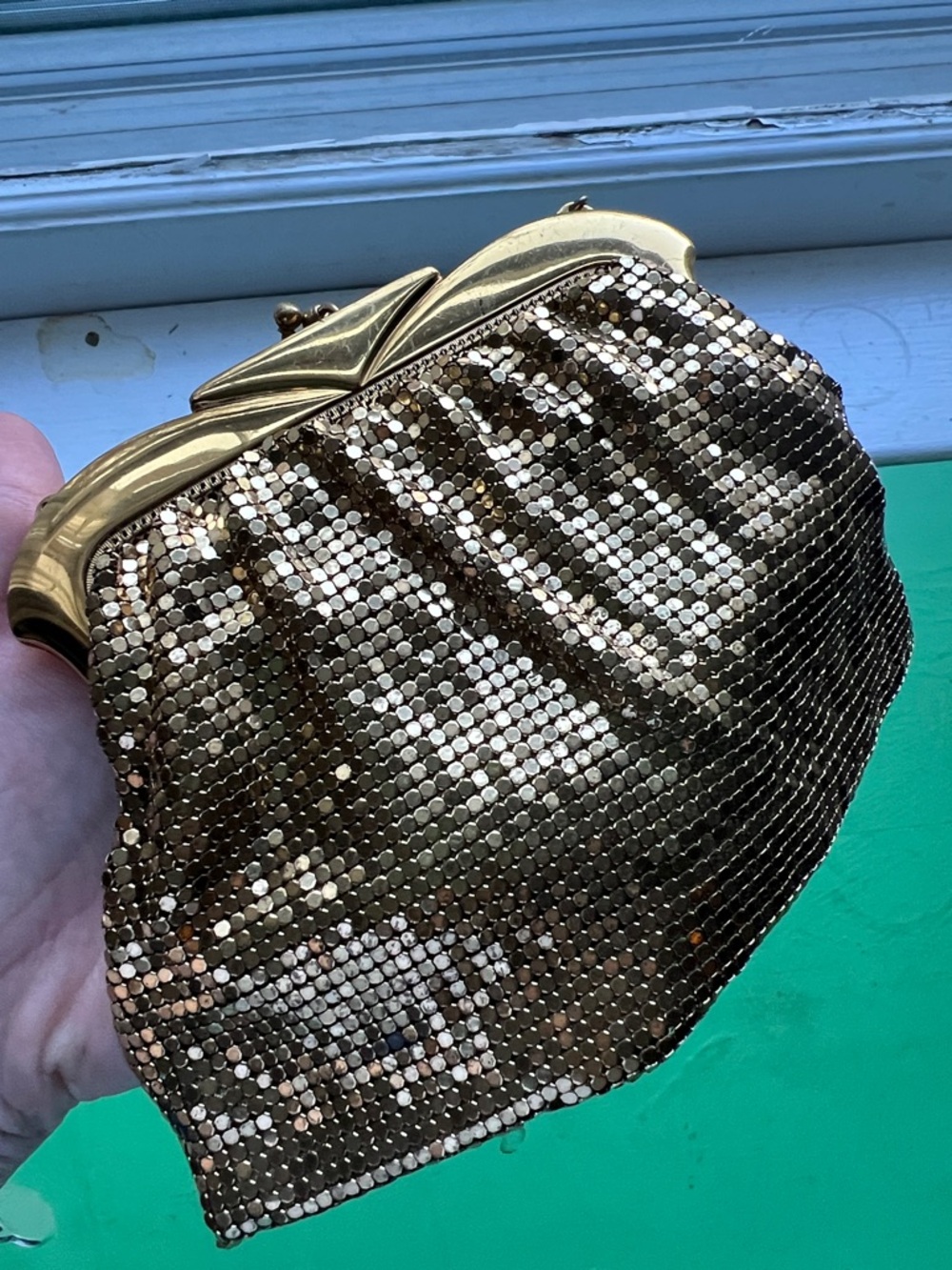 Whiting & Davis Gold Vintage Bag